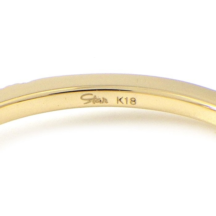 スタージュエリー STAR JEWELRY リング ミステリアス ハート 1ZR1229 3ポイント スクエアカット ルビー 0.15ct ハーフサークル ダイヤモンド 0.08ct K18YG 13号 【中古】