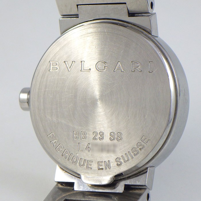 ブルガリ BVLGARI 腕時計 ブルガリブルガリ BB23SSD/N デイト ギョーシェ クルドパリ ブラック文字盤 SS クオーツアナログ 【中古】