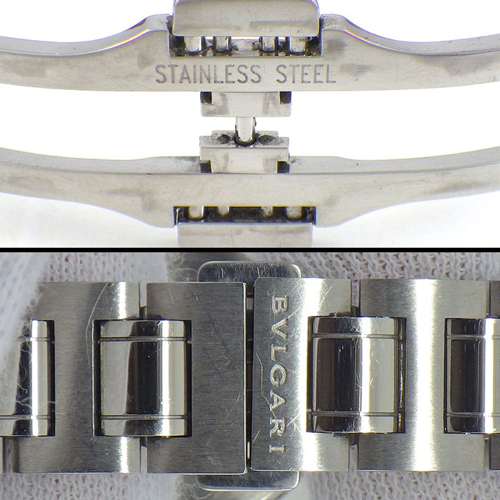 ブルガリ BVLGARI 腕時計 ブルガリブルガリ BB23SSD/N デイト ギョーシェ クルドパリ ブラック文字盤 SS クオーツアナログ 【中古】
