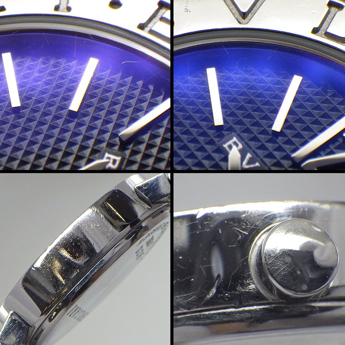 ブルガリ BVLGARI 腕時計 ブルガリブルガリ BB23SSD/N デイト ギョーシェ クルドパリ ブラック文字盤 SS クオーツアナログ 【中古】