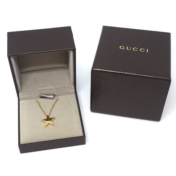 グッチ GUCCI ネックレス スター K18YG 【中古】