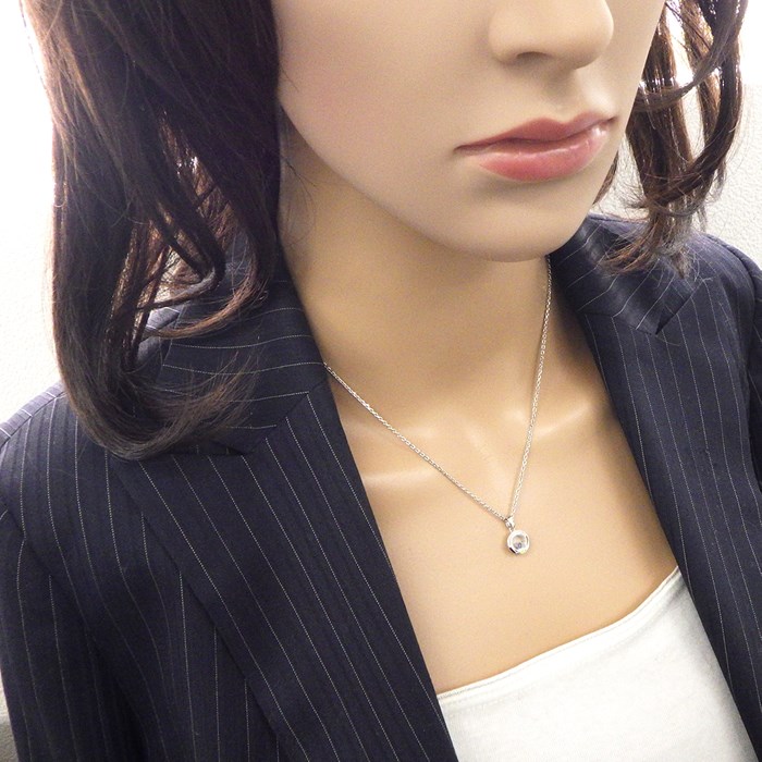 ショパール Chopard ネックレス ハッピーダイヤモンド アイコン 79A017 日本限定70本 ラウンド ムービング 1ポイント ブルー サファイア K18WG 【中古】
