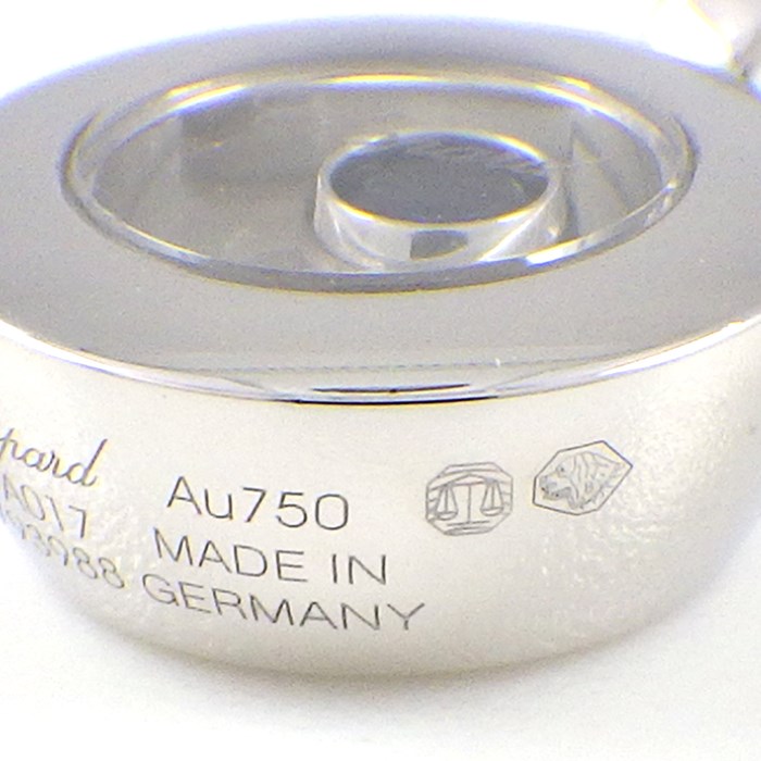ショパール Chopard ネックレス ハッピーダイヤモンド アイコン 79A017 日本限定70本 ラウンド ムービング 1ポイント ブルー サファイア K18WG 【中古】