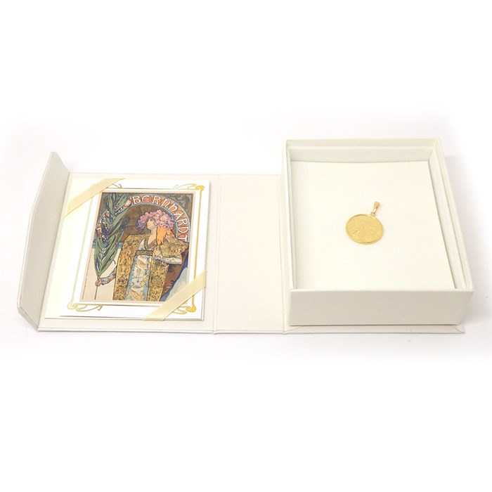 ペンダントトップ アルフォンス・ミュシャ メダル ジスモンダ 椿姫 1/10oz 制作130周年 2450枚限定 Au999