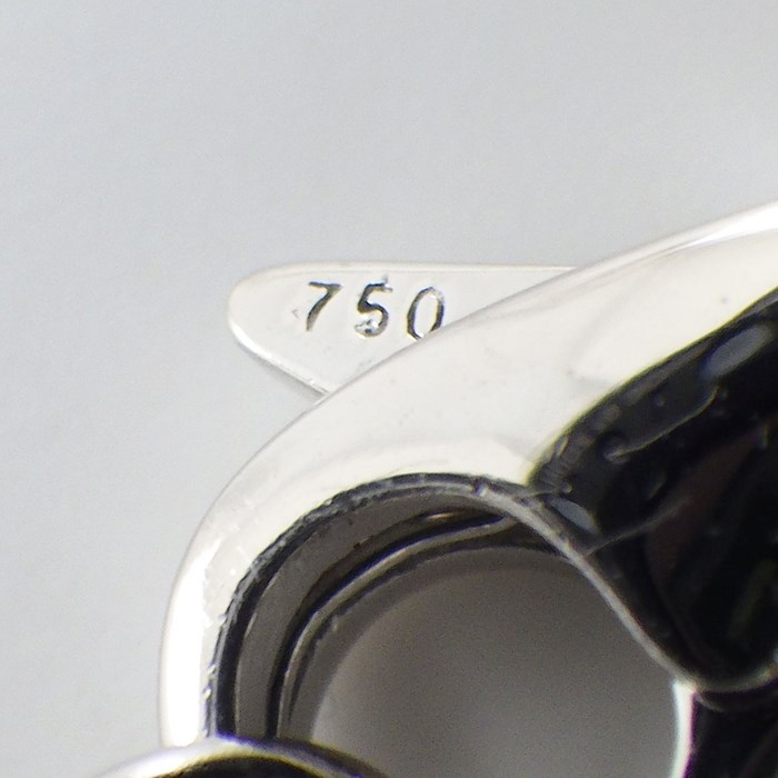 ピアジェ PIAGET ネックレス ポセション ロゴ ラウンド サークル パヴェ ダイヤモンド K18WG 【中古】