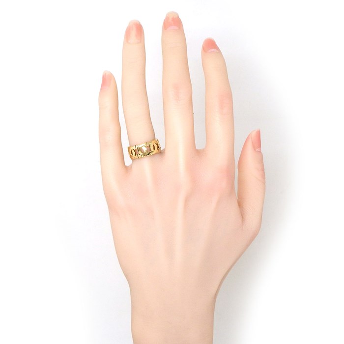 カルティエ Cartier リング アントルラセ C2 2C ロゴ K18YG 9.5号 / #50 【中古】