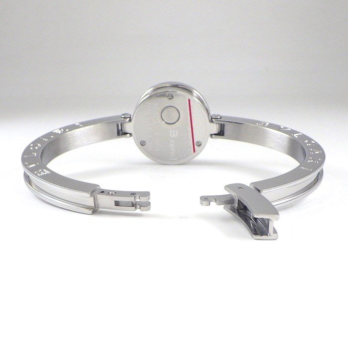 ブルガリ BVLGARI 腕時計 B.zero1 ビーゼロワン 22mm BZ22S バングル ロードライトガーネット ベゼル パープル シェル文字盤 SS クオーツアナログ 【中古】