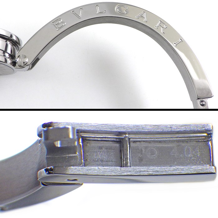 ブルガリ BVLGARI 腕時計 B.zero1 ビーゼロワン 22mm BZ22S バングル ロードライトガーネット ベゼル パープル シェル文字盤 SS クオーツアナログ 【中古】