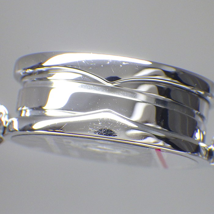 ブルガリ BVLGARI 腕時計 B.zero1 ビーゼロワン 22mm BZ22S バングル ロードライトガーネット ベゼル パープル シェル文字盤 SS クオーツアナログ 【中古】