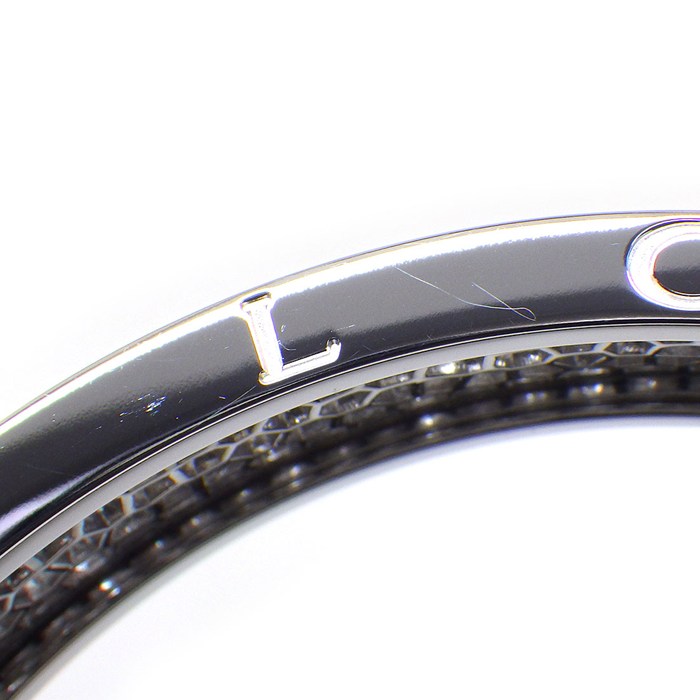ブルガリ BVLGARI バングル B-zero1 ビーゼロワン 347716 フル パヴェ ダイヤモンド K18WG / #m 【箱・保付き】 【中古】
