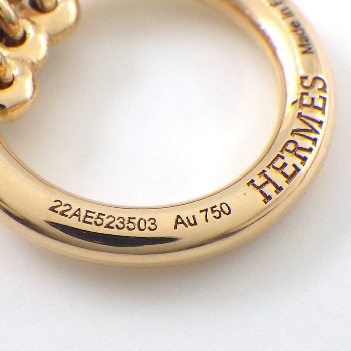 エルメス HERMES ブレスレット クルードゥH PM タッセル スクエア 4モチーフ K18PG / #15 【中古】