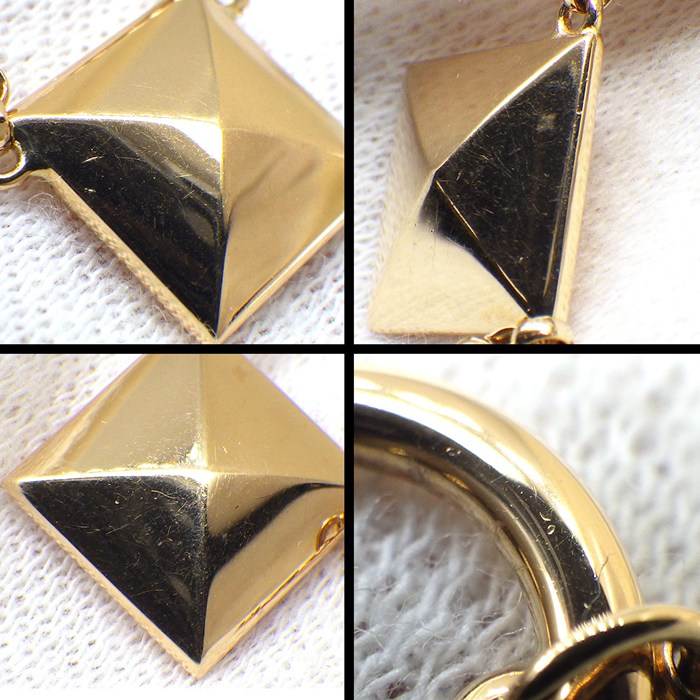 エルメス HERMES ブレスレット クルードゥH PM タッセル スクエア 4モチーフ K18PG / #15 【中古】