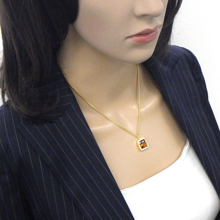 カルティエ Cartier ネックレス ラドーニャ シトリン ダイヤモンド K18YG 【中古】