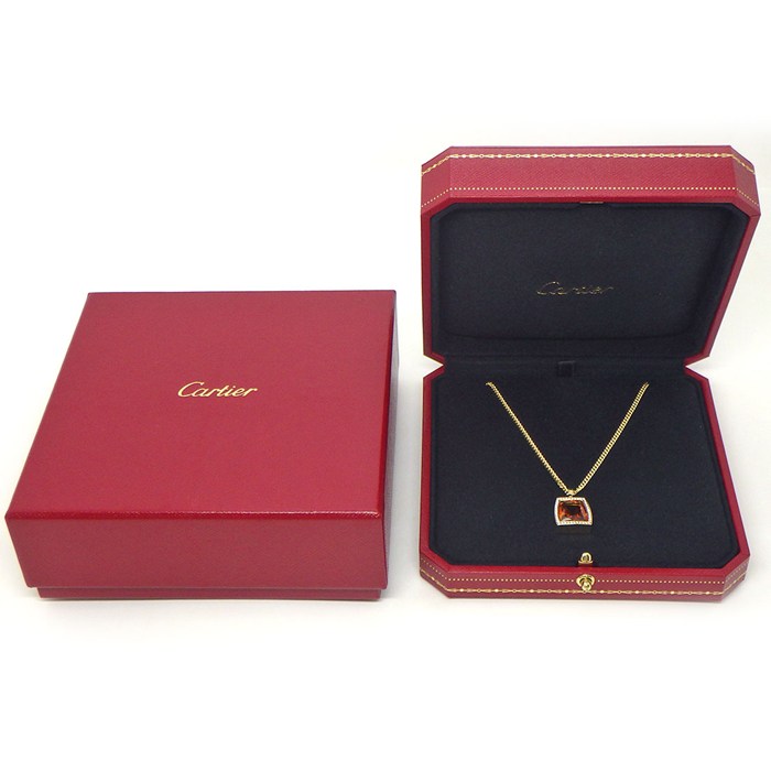 カルティエ Cartier ネックレス ラドーニャ シトリン ダイヤモンド K18YG 【中古】