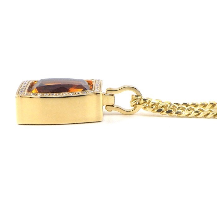 カルティエ Cartier ネックレス ラドーニャ シトリン ダイヤモンド K18YG 【中古】