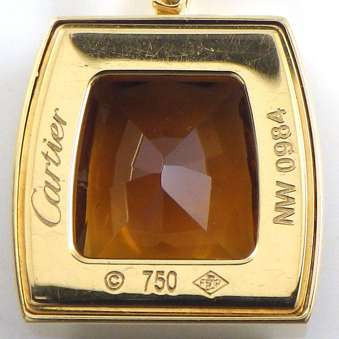 カルティエ Cartier ネックレス ラドーニャ シトリン ダイヤモンド K18YG 【中古】