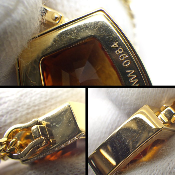 カルティエ Cartier ネックレス ラドーニャ シトリン ダイヤモンド K18YG 【中古】