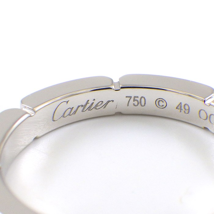 カルティエ Cartier リング マイヨン パンテール 1ポイント プリンセスカット ダイヤモンド K18WG 9号 / #49 【中古】