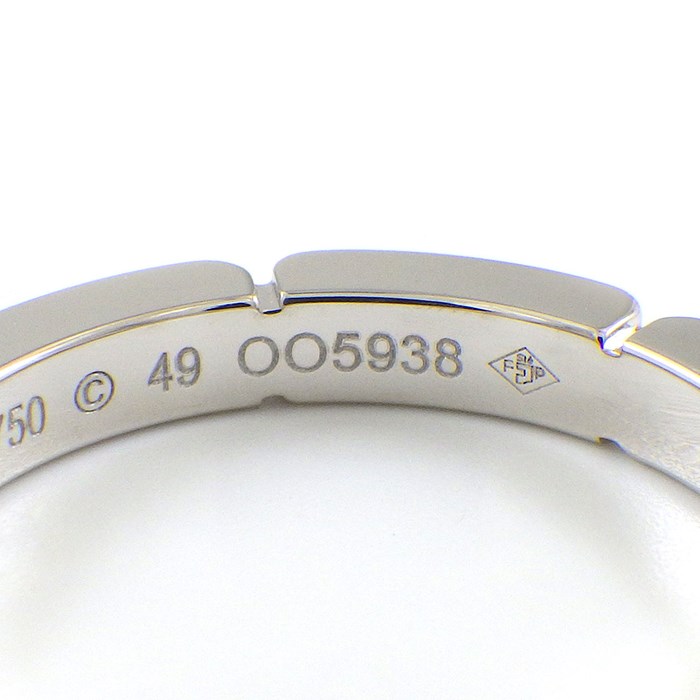 カルティエ Cartier リング マイヨン パンテール 1ポイント プリンセスカット ダイヤモンド K18WG 9号 / #49 【中古】