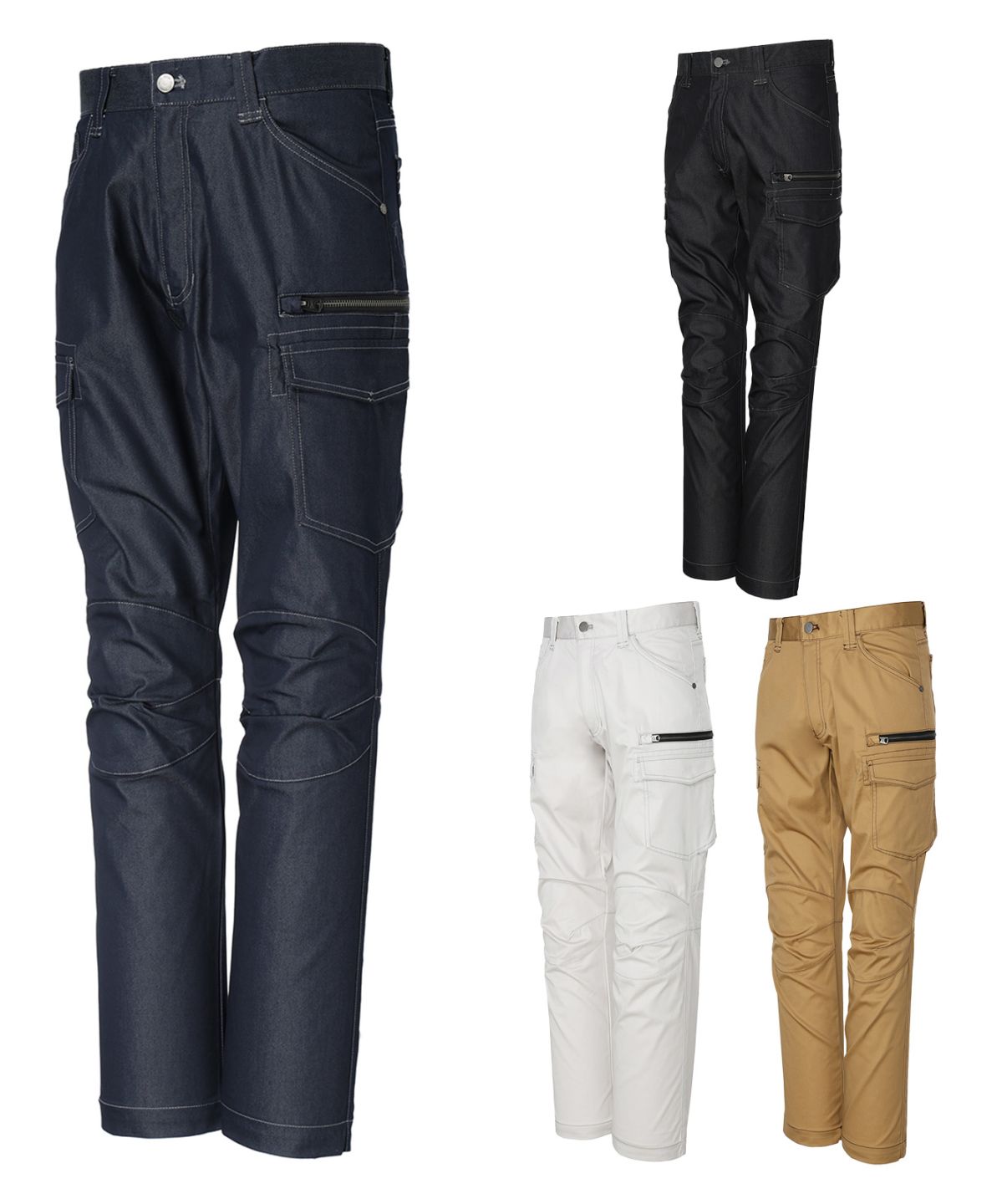 【Jawin】 56502 ストレッチノータックカーゴパンツ [春夏]※SLIM FIT※