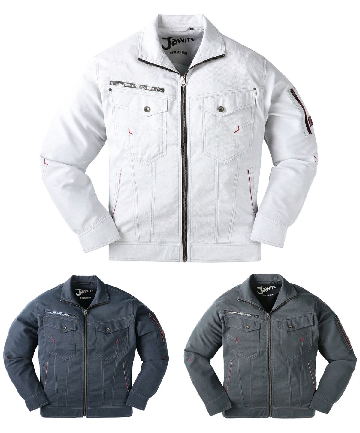 【Jawin】 56800 ストレッチ長袖ジャンパー [春夏]※SLIM FIT※