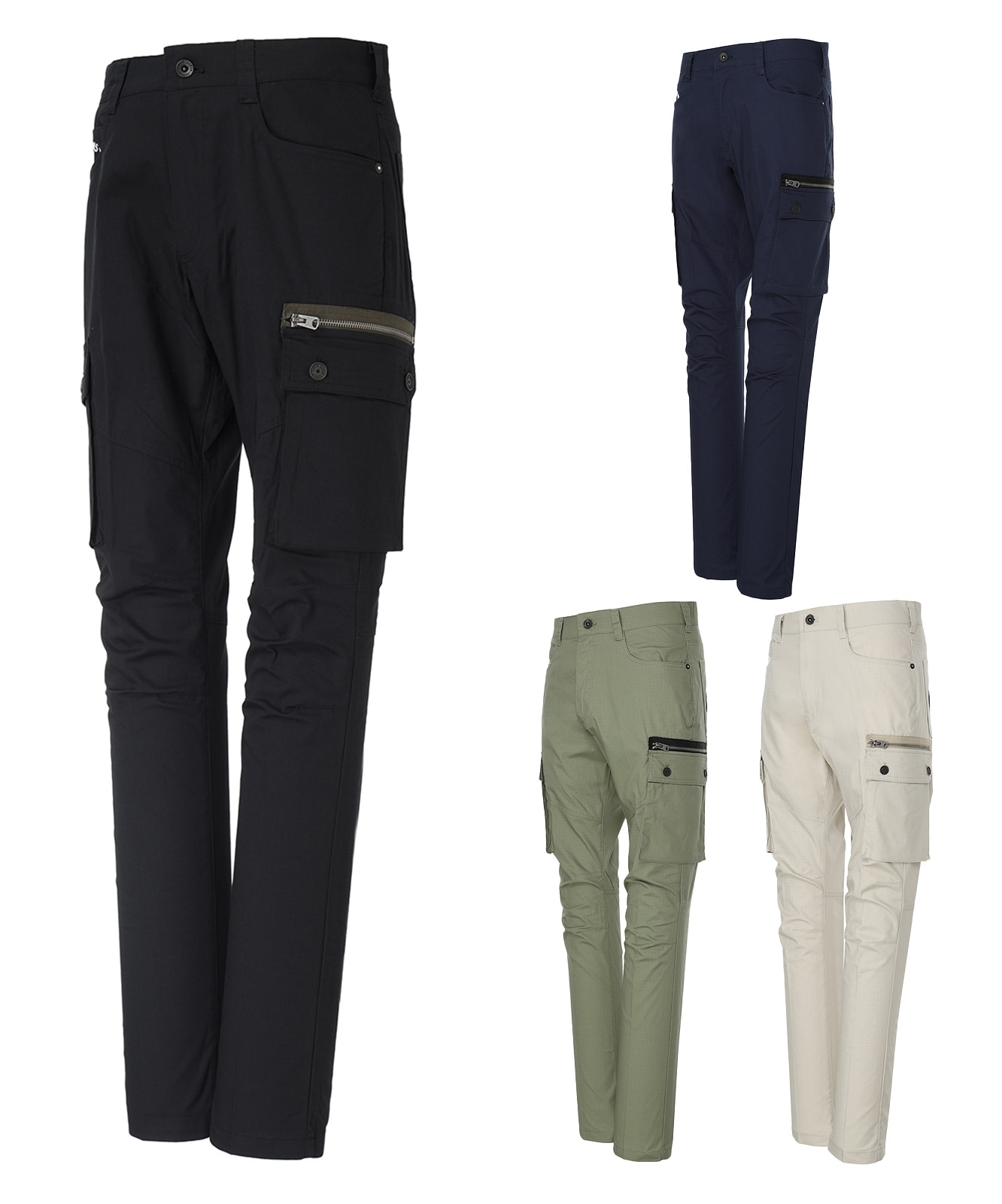 【Jawin】 57502 ストレッチノータックカーゴパンツ[春夏]※SLIM FIT※