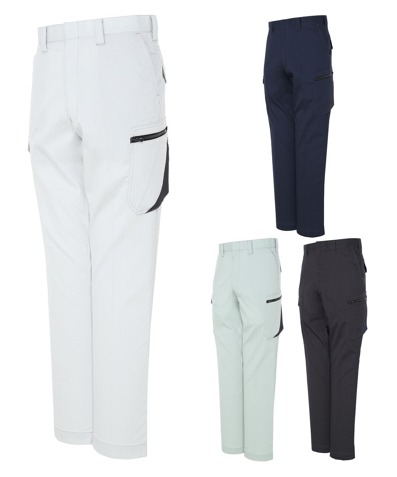 【Z-DRAGON】 76502 製品制電ストレッチノータックカーゴパンツ[春夏]※SLIM FIT※
