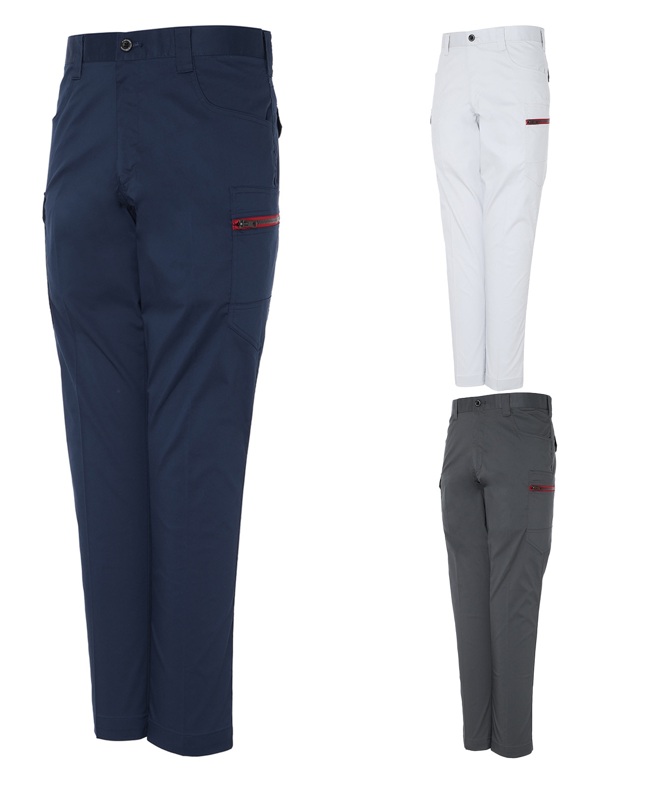 【Z-DRAGON】 77302 エコ製品制電ストレッチノータックカーゴパンツ[春夏]※SLIM FIT※