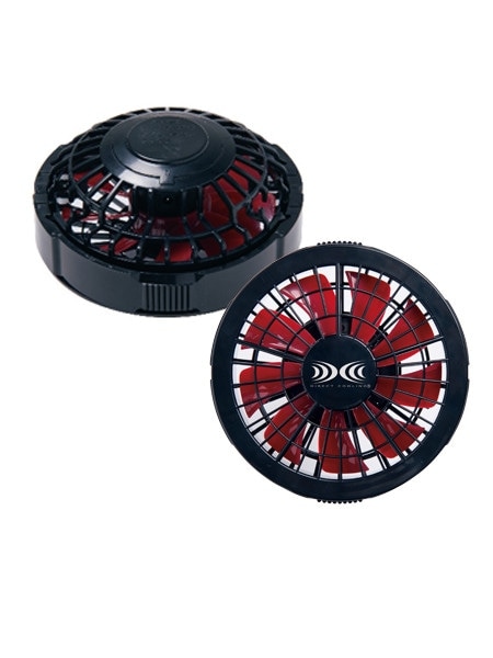 【空調服(R)】 FAN2200R ワンタッチファンブラック×レッド(2個)[バッテリー別売り]