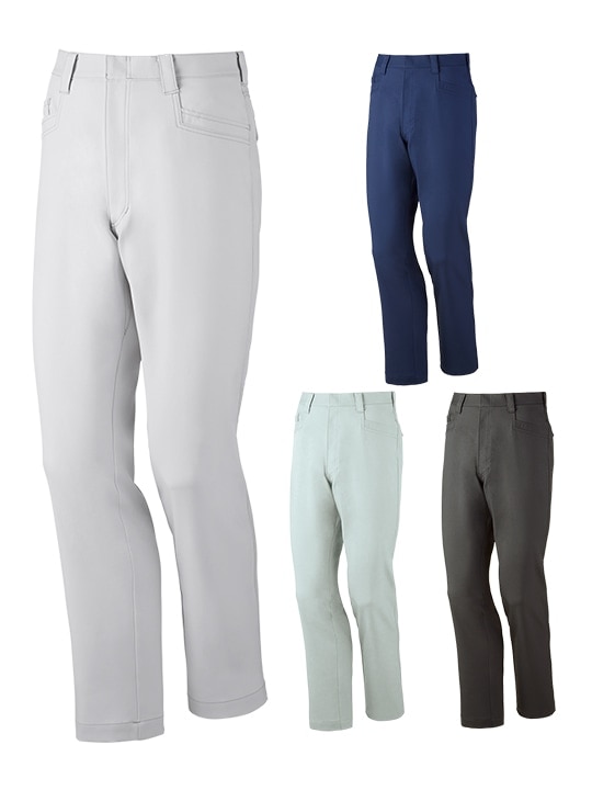 【Z-DRAGON】H76801 エコ製品制電ストレッチノータックパンツ(股下フリー)[春夏]※SLIM FIT※