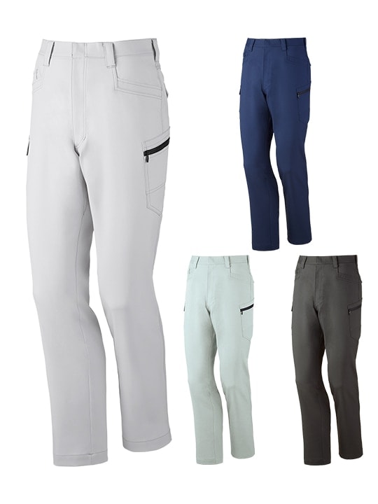 【Z-DRAGON】H76802 エコ製品制電ストレッチノータックカーゴパンツ(股下フリー)[春夏]※SLIM FIT※