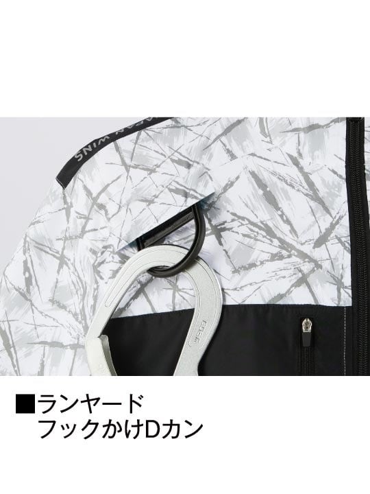 【Jawin】 FS54160K 空調服(R) 半袖ブルゾン＋18.0V超大風量瞬間冷却ターボハイパワーファン対応スターターキット（ファンレッド）[春夏]