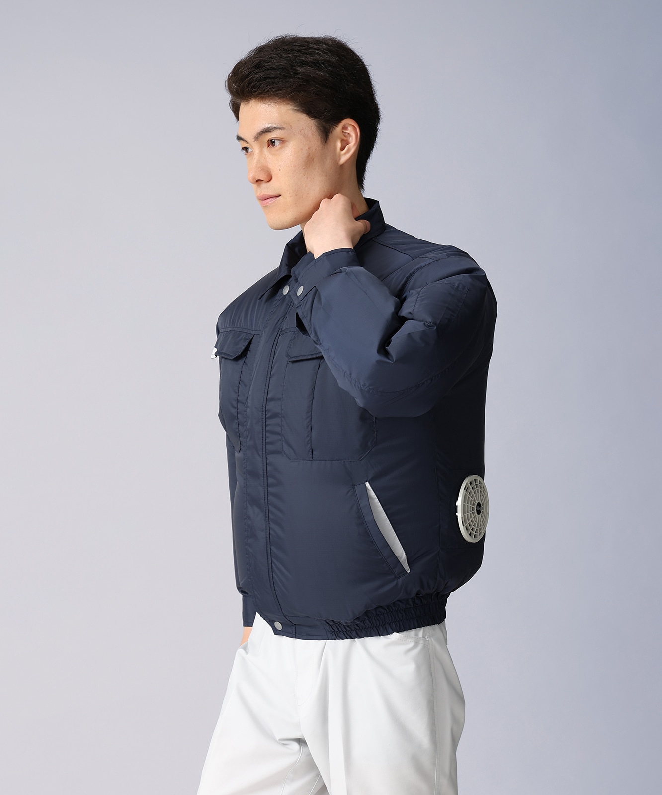 【JICHODO】87010 空調服(R)長袖ブルゾン(ファン無し)　[春夏]