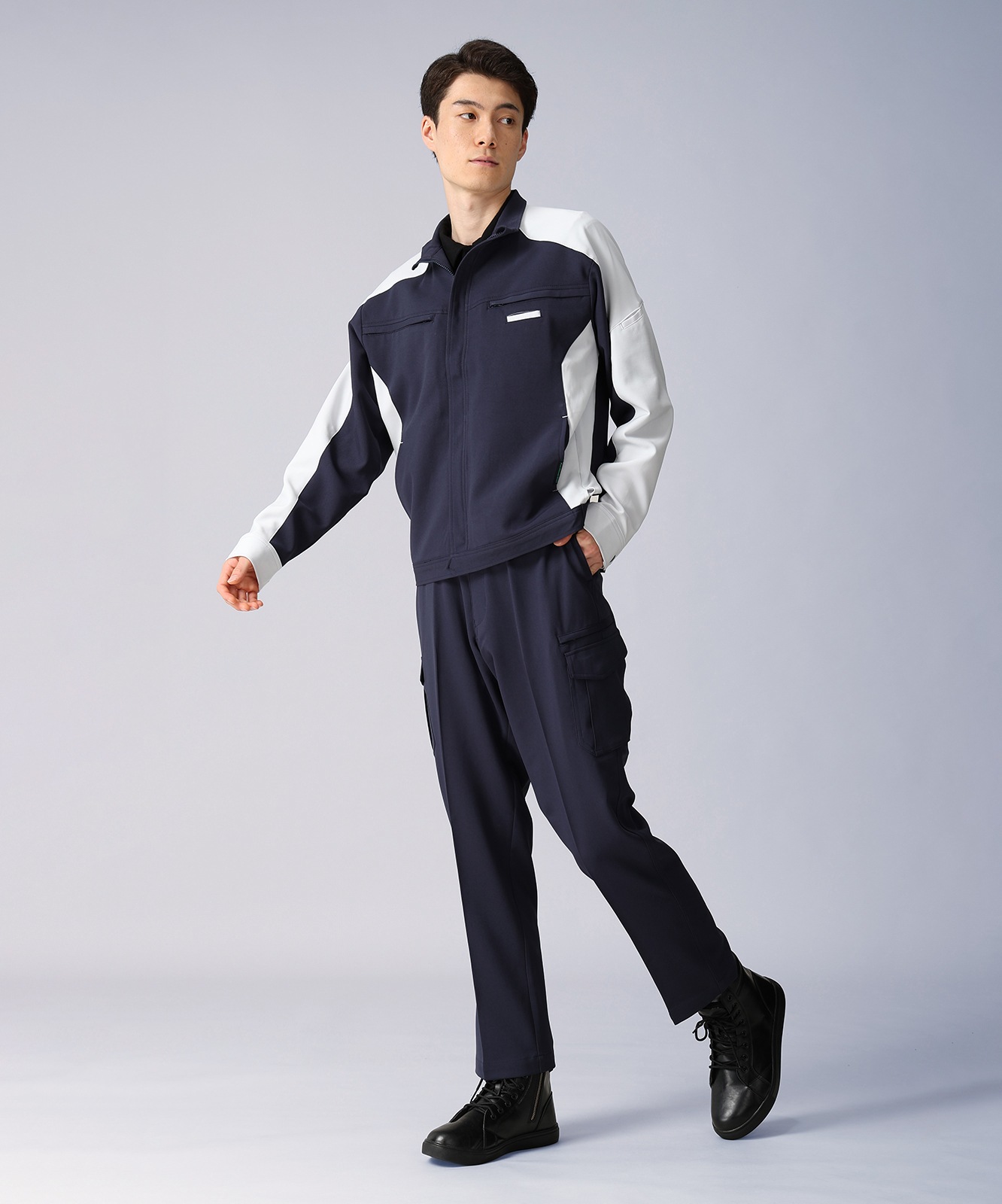 【JICHODO】87900 エコ製品制電ストレッチ長袖ジャンパー [春夏]※SLIM FIT※