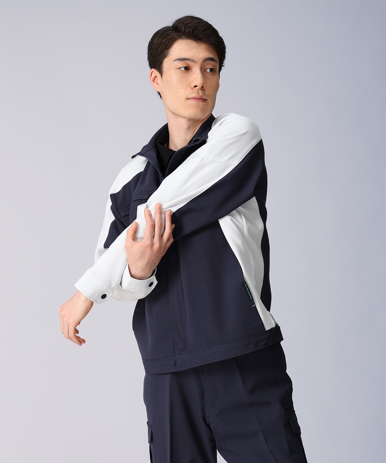 【JICHODO】87900 エコ製品制電ストレッチ長袖ジャンパー [春夏]※SLIM FIT※