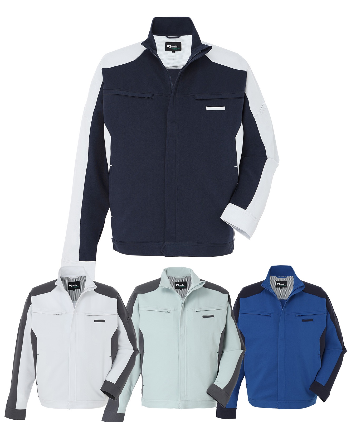 【JICHODO】87900 エコ製品制電ストレッチ長袖ジャンパー [春夏]※SLIM FIT※