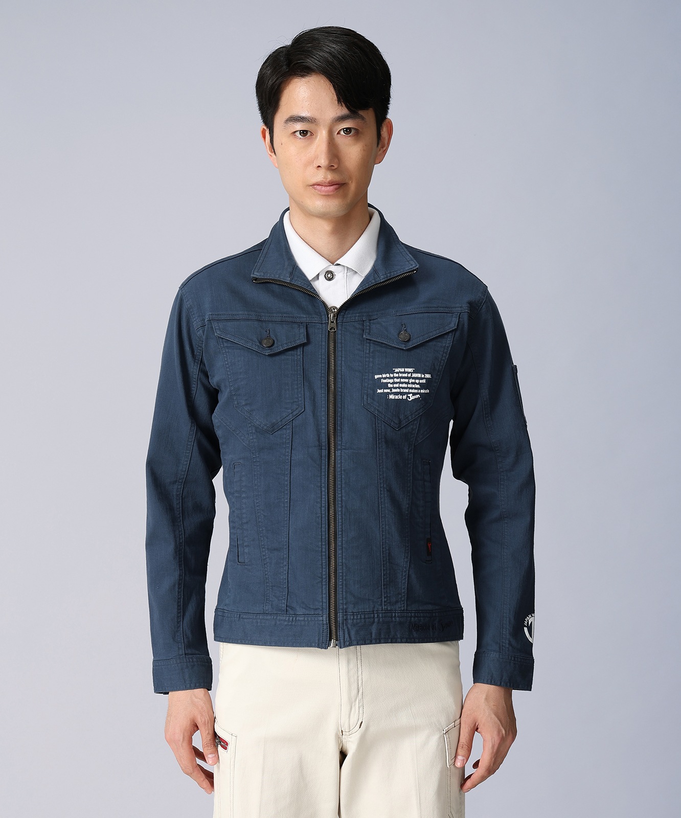 【Jawin】 57300 ストレッチ長袖ジャンパー[春夏]※SLIM FIT※