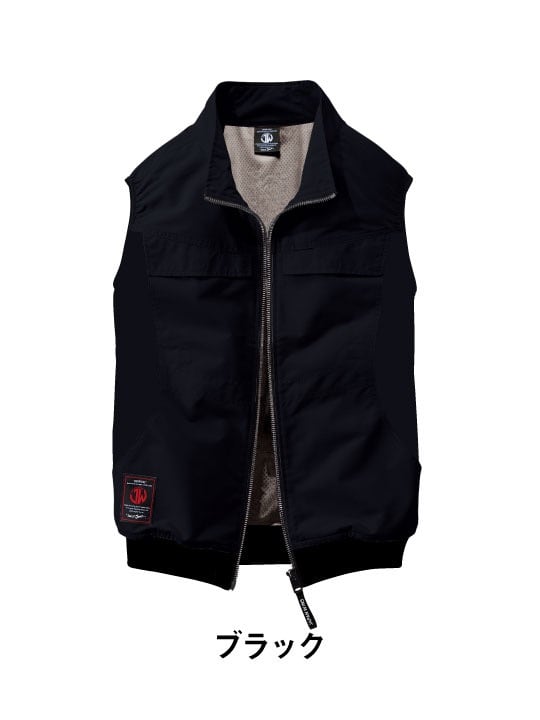 【Jawin】 FS54210Z 空調服(R)ベスト＋25V超大風量連続モード搭載 スターターキット（ファンブルー）[春夏]
