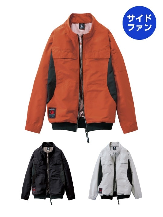 【Jawin】 FS54190Q 空調服(R)長袖ブルゾン＋18.0V超大風量瞬間冷却ターボハイパワーファン対応スターターキット（ロングケーブル）（ファンブラック）[春夏]
