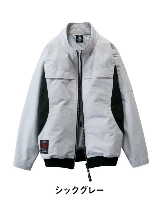 【Jawin】 FS54190Q 空調服(R)長袖ブルゾン＋18.0V超大風量瞬間冷却ターボハイパワーファン対応スターターキット（ロングケーブル）（ファンブラック）[春夏]