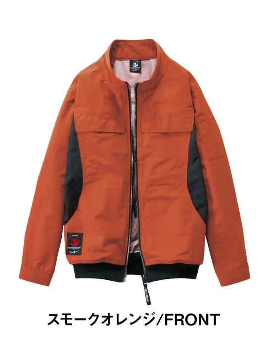 【Jawin】 FS54190R 空調服(R)長袖ブルゾン＋18.0V超大風量瞬間冷却ターボハイパワーファン対応スターターキット（ロングケーブル）（ファンレッド）[春夏]