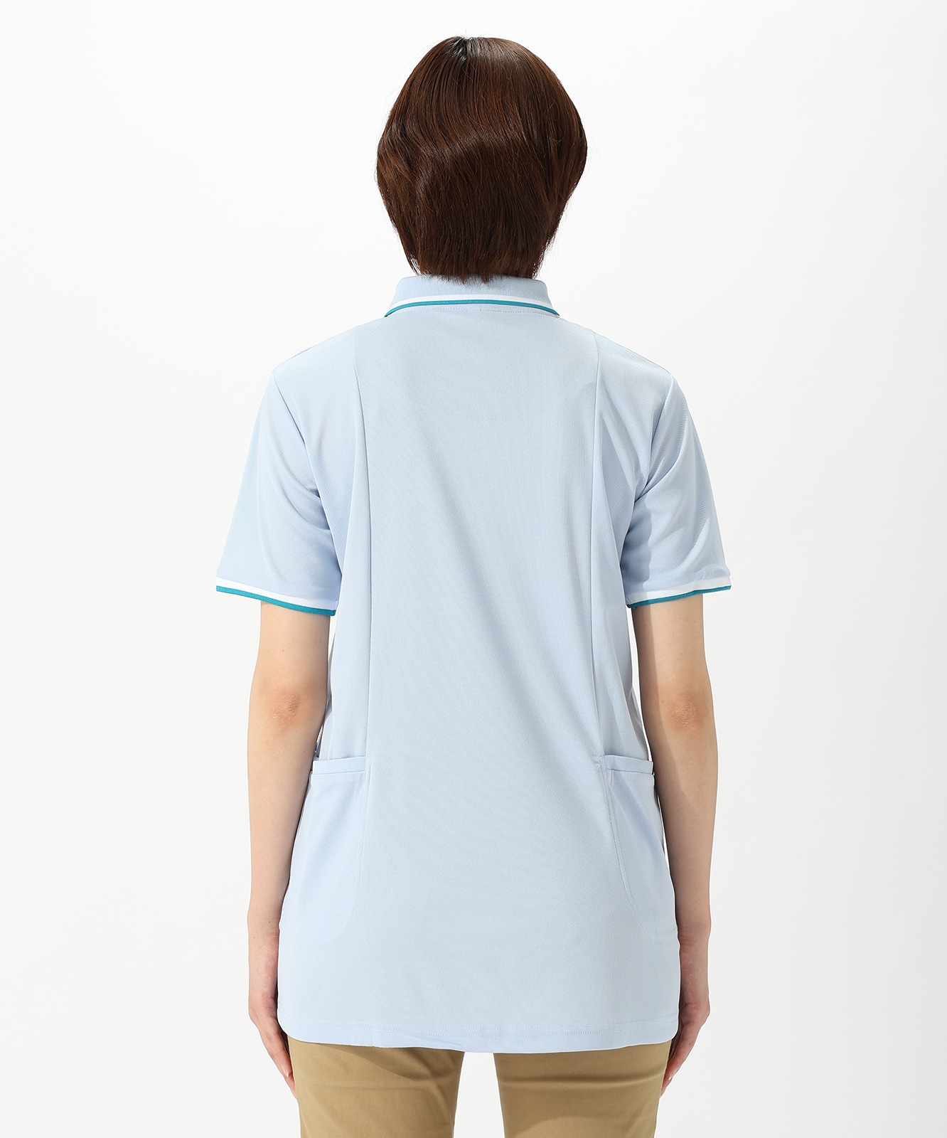 【WHISeL】 WH90338 半袖ロングポロシャツ[レディース]