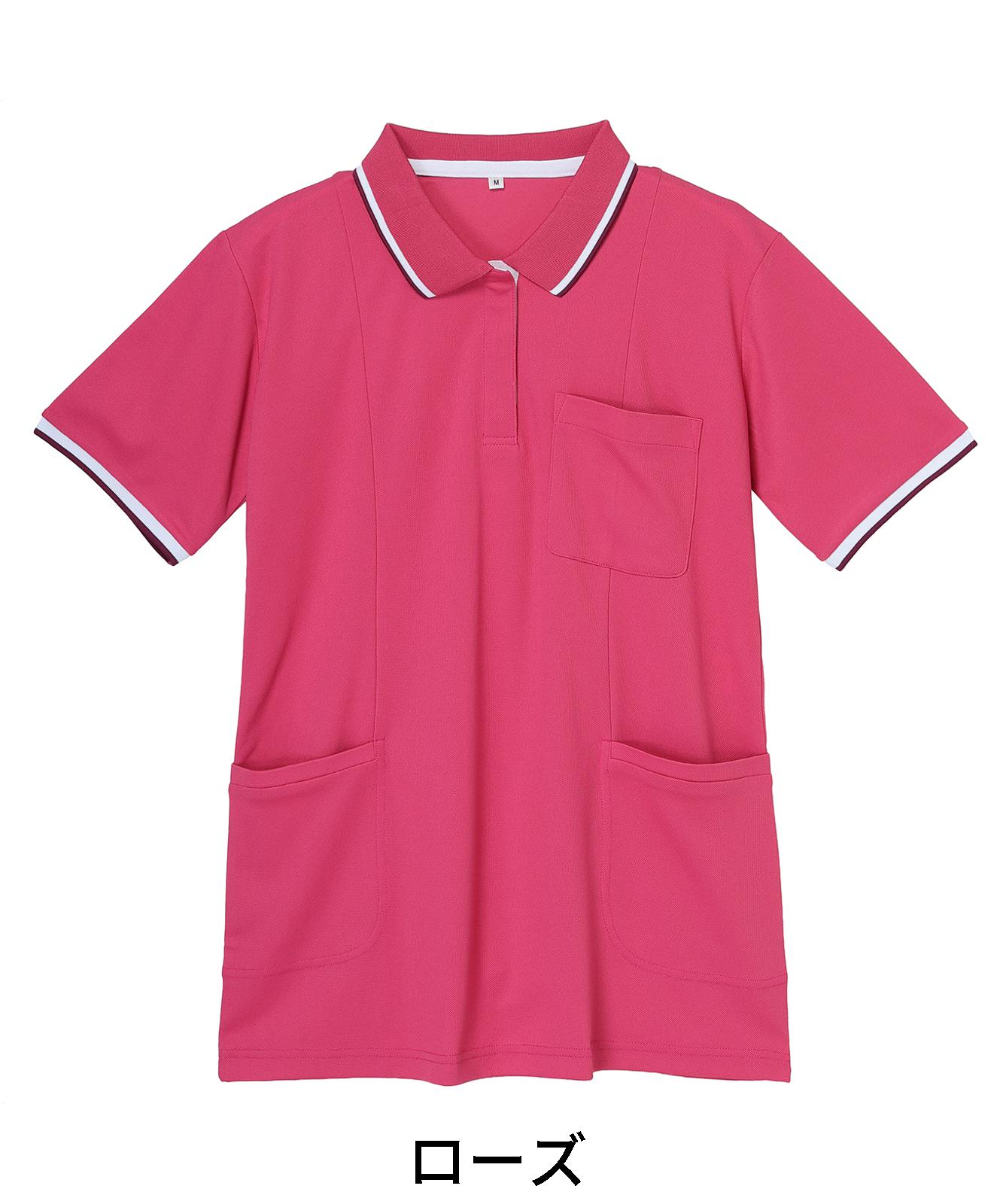 【WHISeL】 WH90338 半袖ロングポロシャツ[レディース]