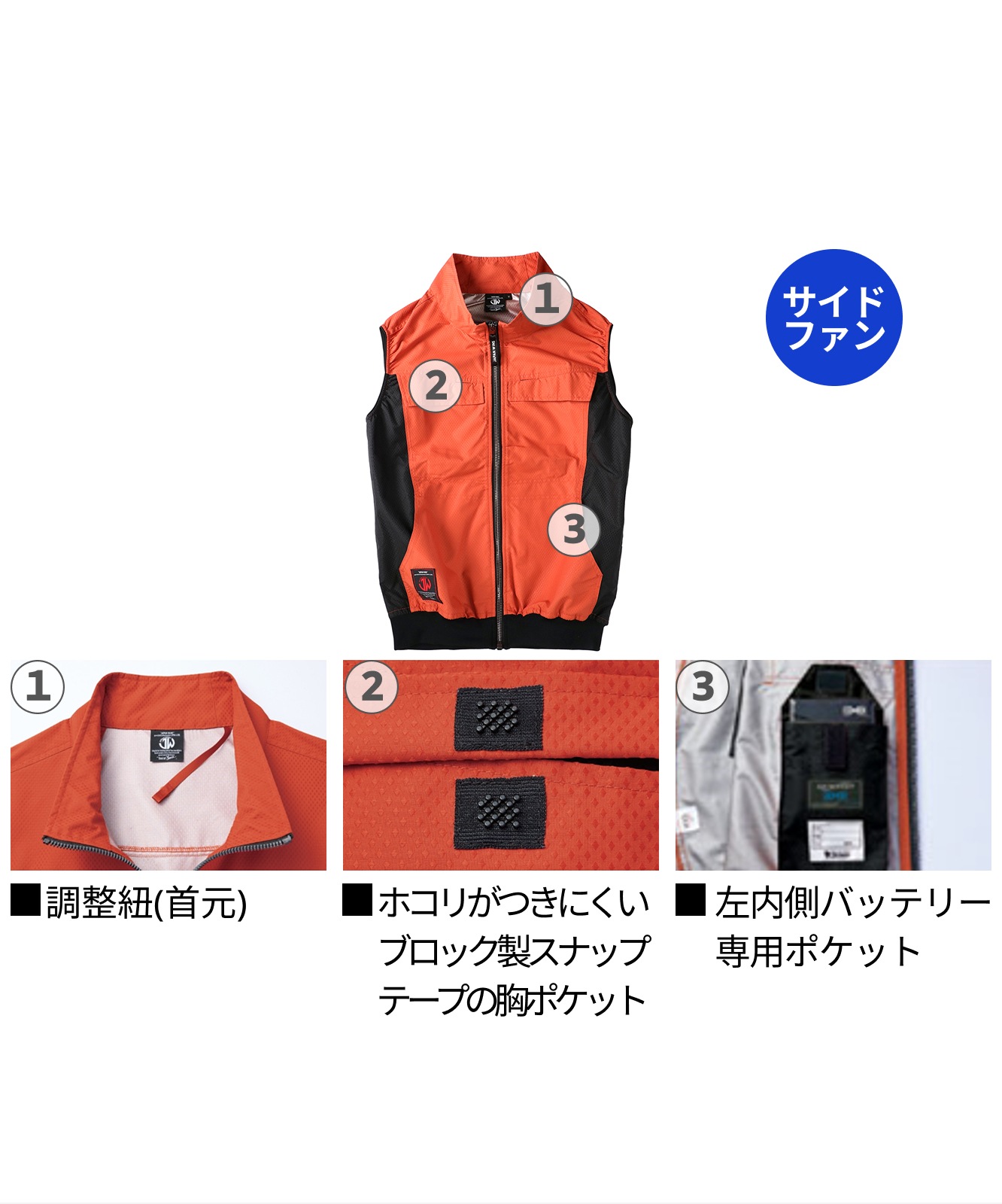 【Jawin】 54210 空調服(R)ベスト[春夏]