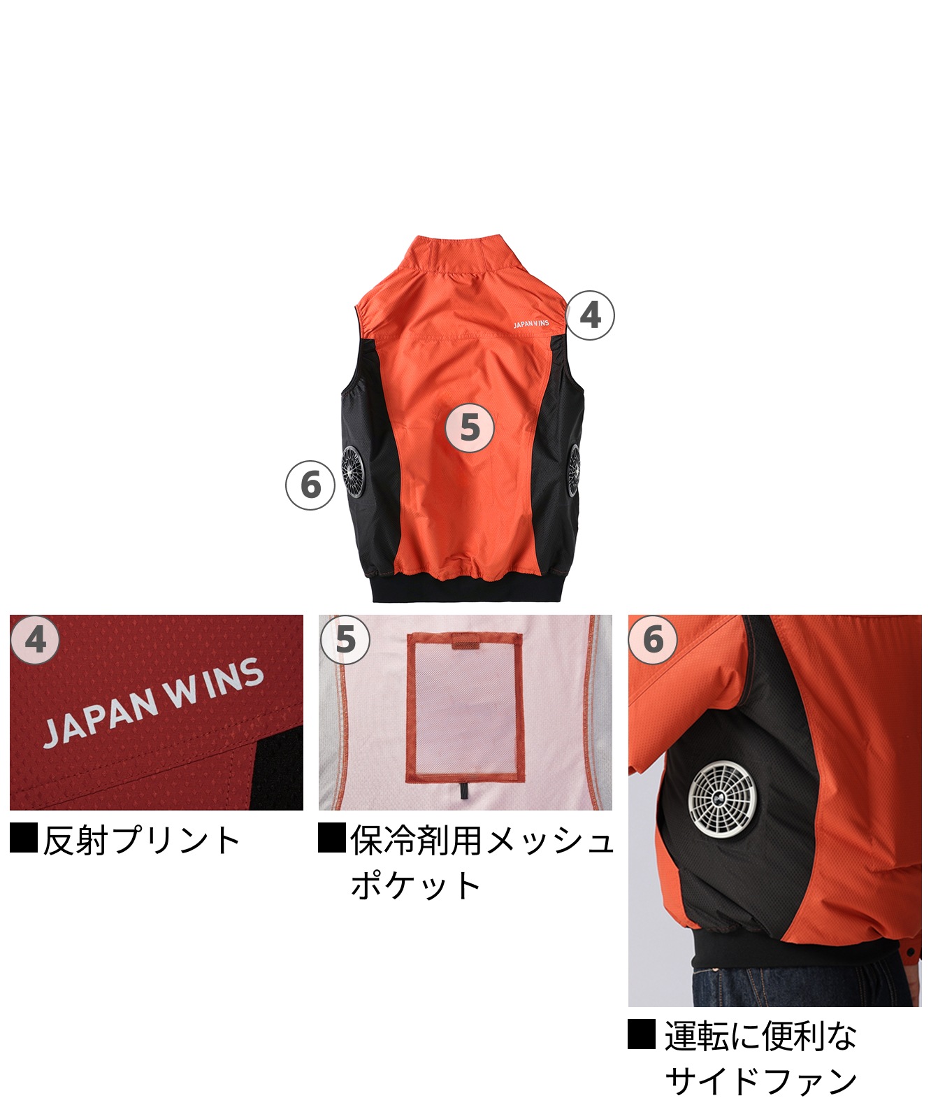 【Jawin】 54210 空調服(R)ベスト[春夏]