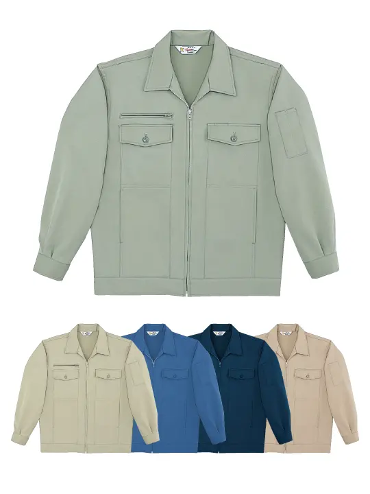 TomoeSAKURA】 4500 製品制電ストレッチジャンパー(前ファスナー