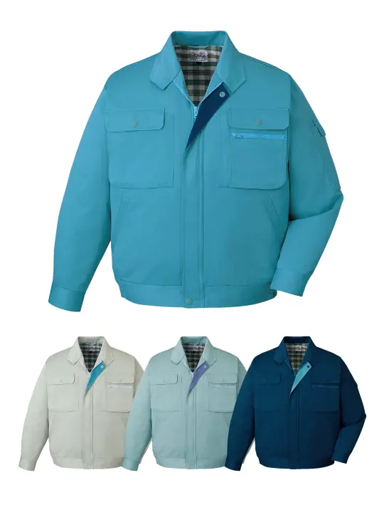 美品✨ジュンアシダ　綿×レーヨン　サマージャケット　白×ブルー系　9号 OKUSHIGA JACKETS｜ZUICA オンラインショップ