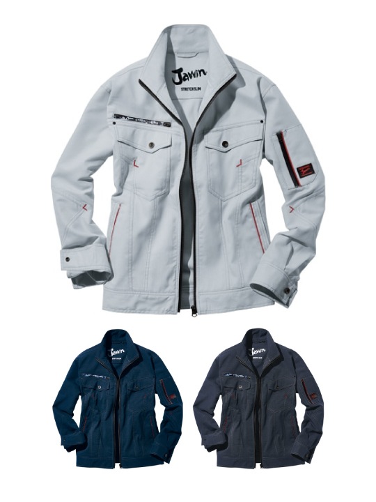 半額ストア 56800 Jawin】 ストレッチ長袖ジャンパー FIT※通販 [春夏]※SLIM 靴