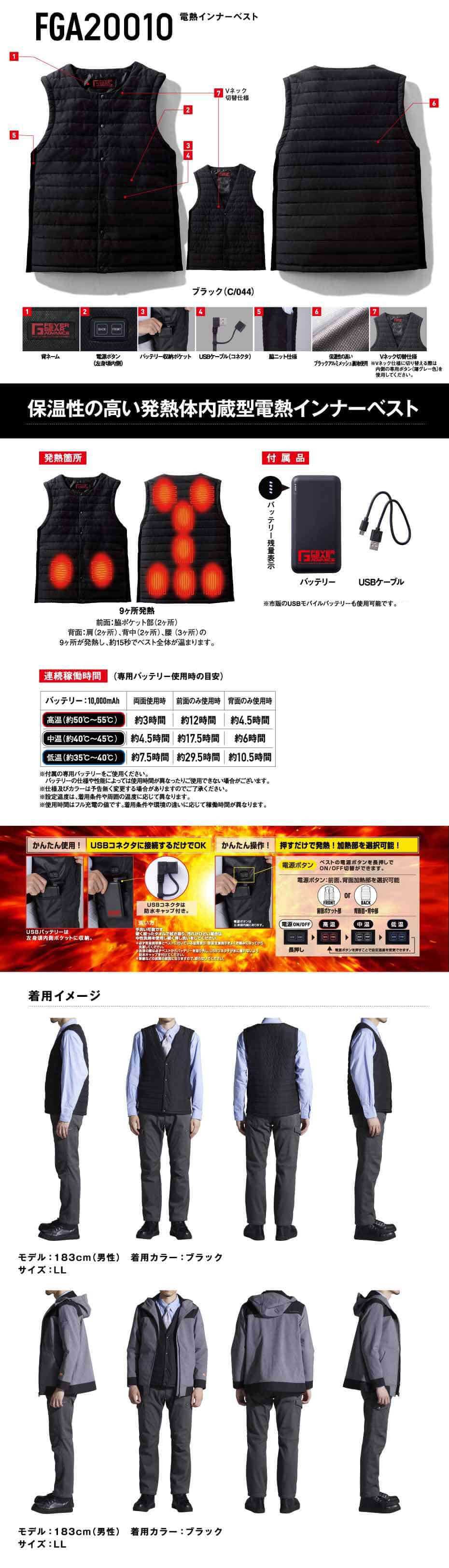 電熱ベスト インナー 電熱ベスト 極薄 電熱インナー 電熱ジャケット ヒートベスト