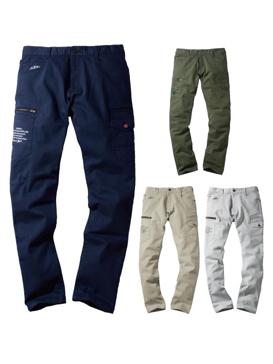 Jawin】 57302 ストレッチノータックカーゴパンツ[春夏]※SLIM FIT